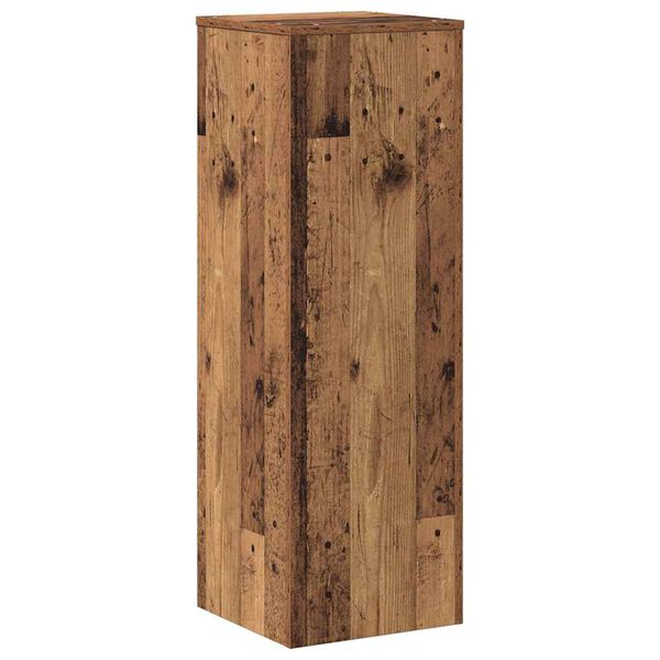 vidaXL Support pour plantes vieux bois 33x33x100 cm bois d'ing&eacute;nierie