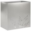 vidaXL Cache-pot de jardin Argent&eacute; 50 x 30 x 49 cm Acier inoxydable
