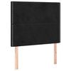 vidaXL Sommier &agrave; lattes de lit avec matelas Noir 120x200 cm Velours