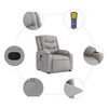 vidaXL Fauteuil de massage inclinable &eacute;lectrique gris nuage tissu