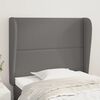 vidaXL T&ecirc;te de lit avec oreilles Gris 93x23x118/128 cm Similicuir