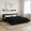 vidaXL Duvet d'&eacute;t&eacute; simple Matelass&eacute; Noir 220 x 240 cm Microfibre