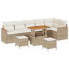 vidaXL Ensemble de canap&eacute; de jardin avec coussin Beige Poly rotin