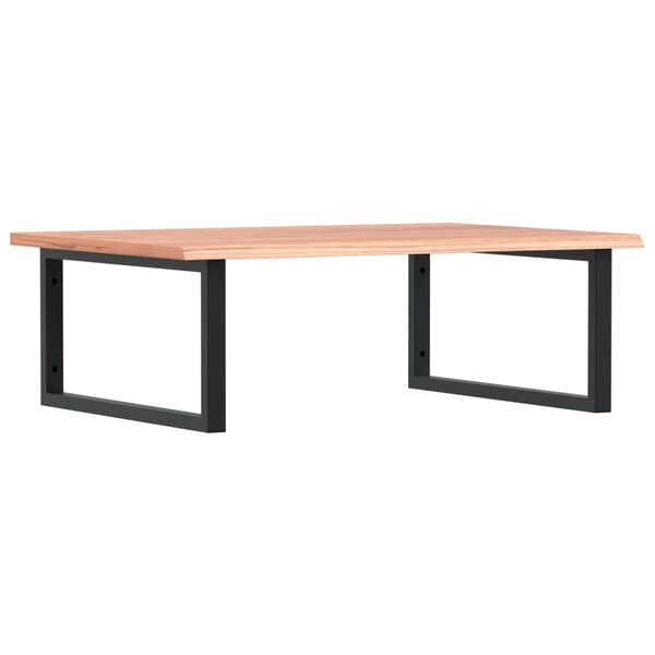 vidaXL &Eacute;tag&egrave;re de vasque murale acier et bois de ch&ecirc;ne massif