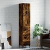 vidaXL Buffet haut Ch&ecirc;ne fum&eacute; 34,5x34x180 cm Bois d'ing&eacute;nierie