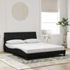 vidaXL Cadre de lit sans matelas Hanko noir 160x200 cm velours