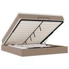 vidaXL Cadre de lit ottoman et matelas cappuccino 180x200cm similicuir