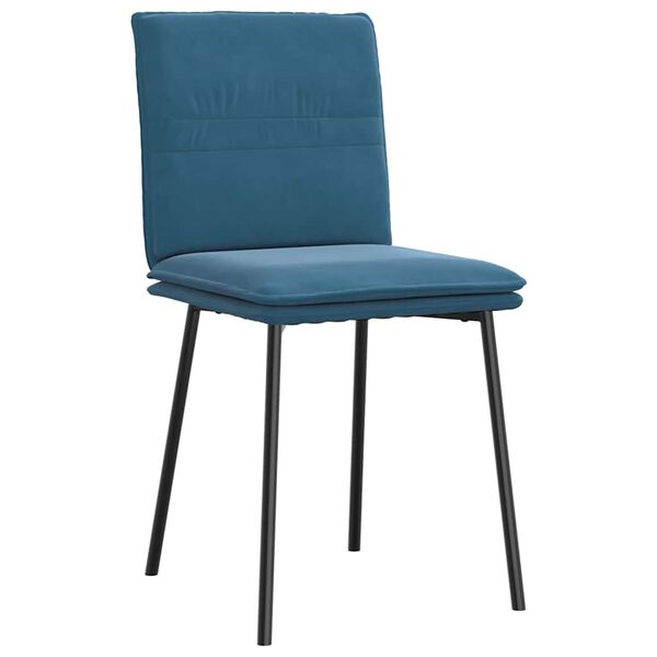 vidaXL Chaises à manger lot de 6 bleu velours