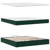 vidaXL Cadre de lit ottoman avec matelas vert fonc&eacute; 200x200 cm velours