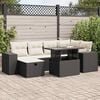 vidaXL Salon de jardin 8 pcs avec coussins noir r&eacute;sine tress&eacute;e