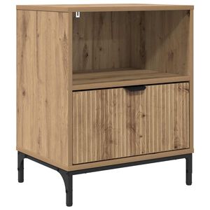vidaXL Cabinet de chevet avec tiroir ch&ecirc;ne artisanal 49 x 36 x 61 cm