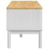 vidaXL Banc de couloir FLORO Blanc 115 x 40 x 45 cm Bois de Pin Massif