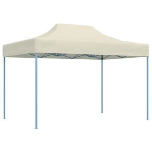 vidaXL Tente de r&eacute;ception pliable professionnelle 3x4 m Acier Cr&egrave;me