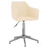 vidaXL Chaises pivotantes &agrave; manger lot de 6 Cr&egrave;me Tissu