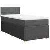 vidaXL Sommier &agrave; lattes de lit avec matelas Gris fonc&eacute; 100x200cm Tissu