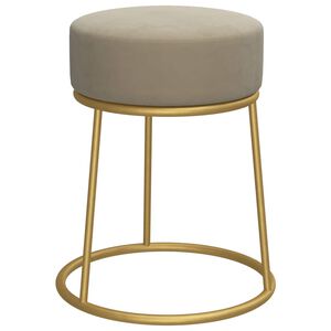 vidaXL Tabouret rond Gris fonc&eacute; Velours