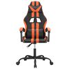 vidaXL Chaise de jeu Noir et orange Similicuir