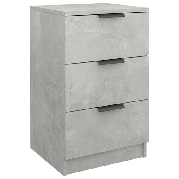 vidaXL Table de chevet Gris béton 40x36x65 cm