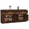 vidaXL Buffets 2 pcs ch&ecirc;ne fum&eacute; bois d'ing&eacute;nierie