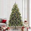 vidaXL Sapin de No&euml;l artificiel avec branches pliables et c&ocirc;nes 240 cm