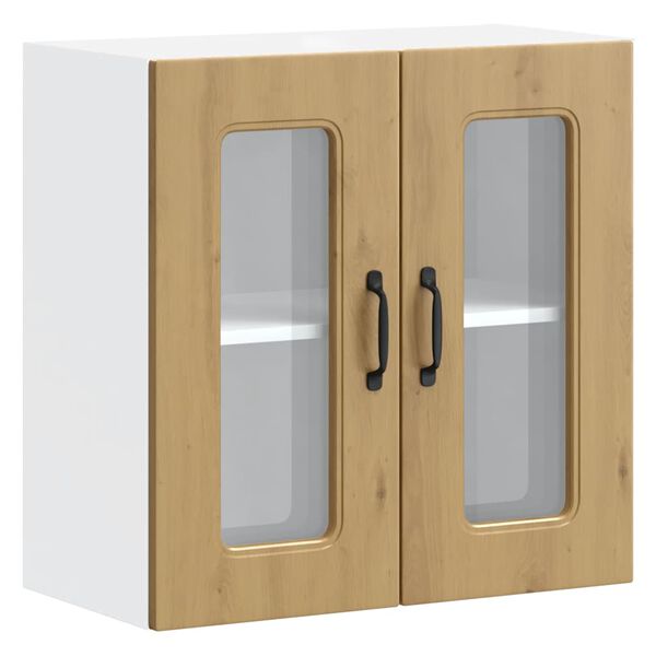 vidaXL Armoire murale de cuisine avec porte vitr&eacute;e "Kalmar" Ch&ecirc;ne artisanal Bois d'ing&eacute;nierie