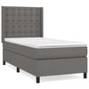 vidaXL Sommier &agrave; lattes de lit avec matelas Gris 100x200 cm Similicuir