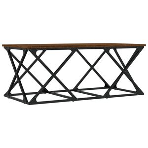 vidaXL Table basse ch&ecirc;ne marron 100x49x40 cm bois d'ing&eacute;nierie