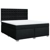 vidaXL Sommier &agrave; lattes de lit avec matelas Noir 180x200 cm Tissu