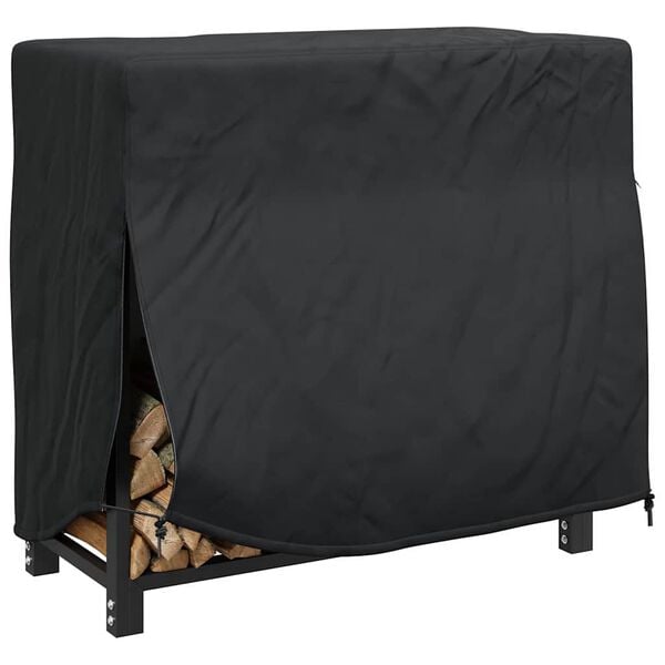 vidaXL Housse pour range-b&ucirc;ches Uni Noir 61 x 122 x 106 cm tissu