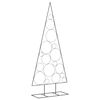 vidaXL Arbre de No&euml;l en m&eacute;tal pour d&eacute;coration noir 180 cm
