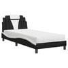 vidaXL Lit Viana avec matelas noir et blanc 80x200 cm similicuir