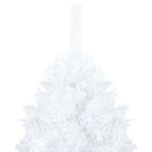 vidaXL Arbre de No&euml;l artificiel pr&eacute;-&eacute;clair&eacute; et boules blanc 120 cm PVC