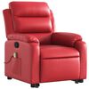 vidaXL Fauteuil inclinable de massage Rouge Similicuir