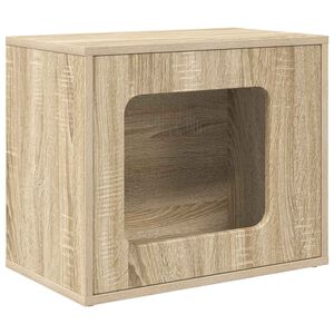 vidaXL Maison pour chat Sonoma 51 x 30 x 42,5 cm Bois d'ing&eacute;nierie