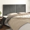 vidaXL T&ecirc;te de lit Gris fonc&eacute; 180 x 5 x 118/128 cm Velours