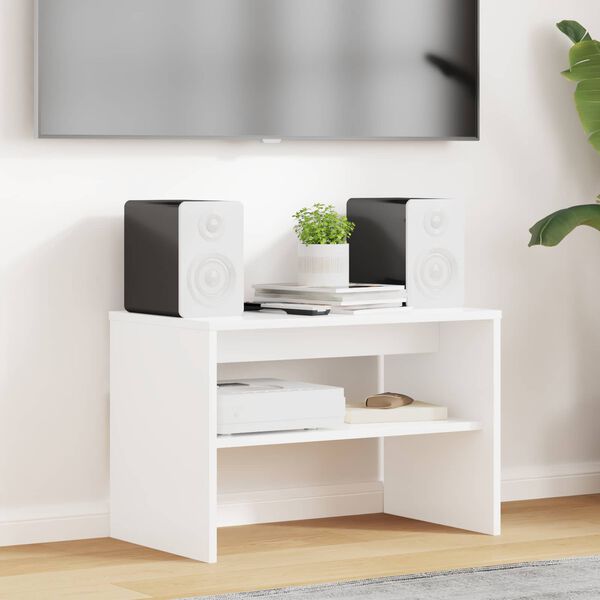 vidaXL Meuble TV Blanc 60 x 35 x 40 cm Bois d'ing&eacute;nierie