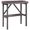 vidaXL Table &agrave; plantes avec &eacute;tag&egrave;re gris 78x38x82,5 cm bois de sapin