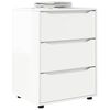 vidaXL Armoire de rangement Blanc brillant 60 x 48 x 81 cm