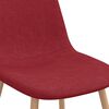 vidaXL Chaises à manger lot de 2 rouge bordeaux tissu