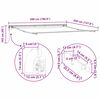 vidaXL Auvent R&eacute;tractable Blanc 500 &times; 350 cm Polyester et m&eacute;tal