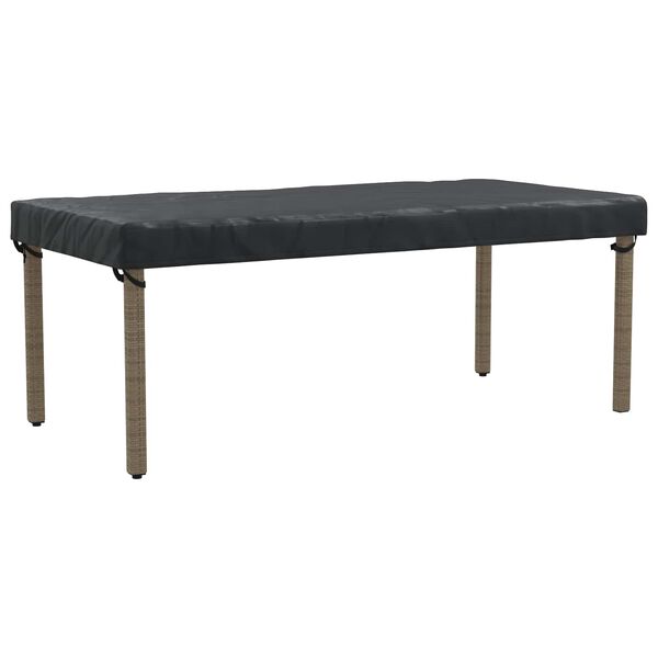 vidaXL Housse de Table Uni Noir 102 x 202 x 15 cm tissu