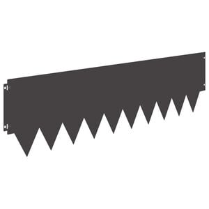 vidaXL Bordure de Pelouse 10 pc 103 x 30 cm Acier Noir