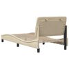 vidaXL Cadre de lit sans matelas cr&egrave;me 90x200 cm tissu