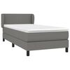 vidaXL Sommier &agrave; lattes de lit avec matelas Gris fonc&eacute; 80x200 cm Tissu
