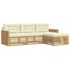 vidaXL Ensemble de canap&eacute;s d'ext&eacute;rieur 4 pcs Blanc et cr&egrave;me