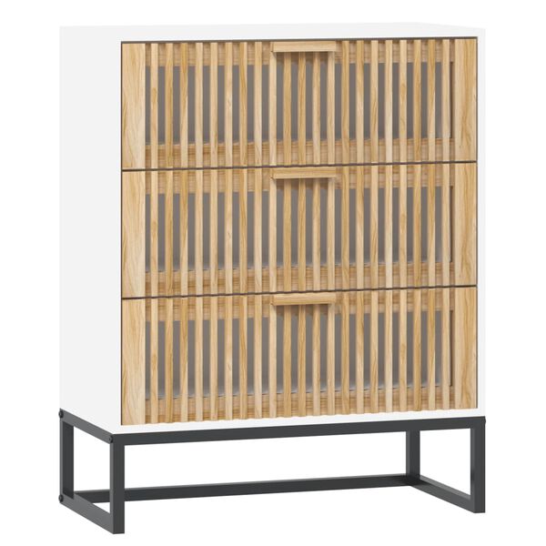 vidaXL Buffet blanc 60x30x75 cm bois d'ing&eacute;nierie