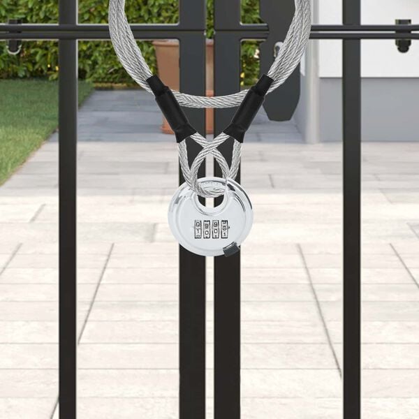 vidaXL Serrures Discus avec Cl&eacute;s 2 pcs Argent 7 x 2.3 x 7 cm