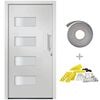 vidaXL Porte d'entr&eacute;e Aluminium et PVC Blanc 100x200 cm