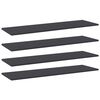 vidaXL Panneaux de biblioth&egrave;que 4 pcs Gris 100x30x1,5 cm Agglom&eacute;r&eacute;