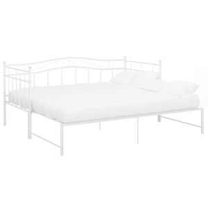 vidaXL Cadre de canap&eacute;-lit extensible sans matelas blanc 90x200 cm